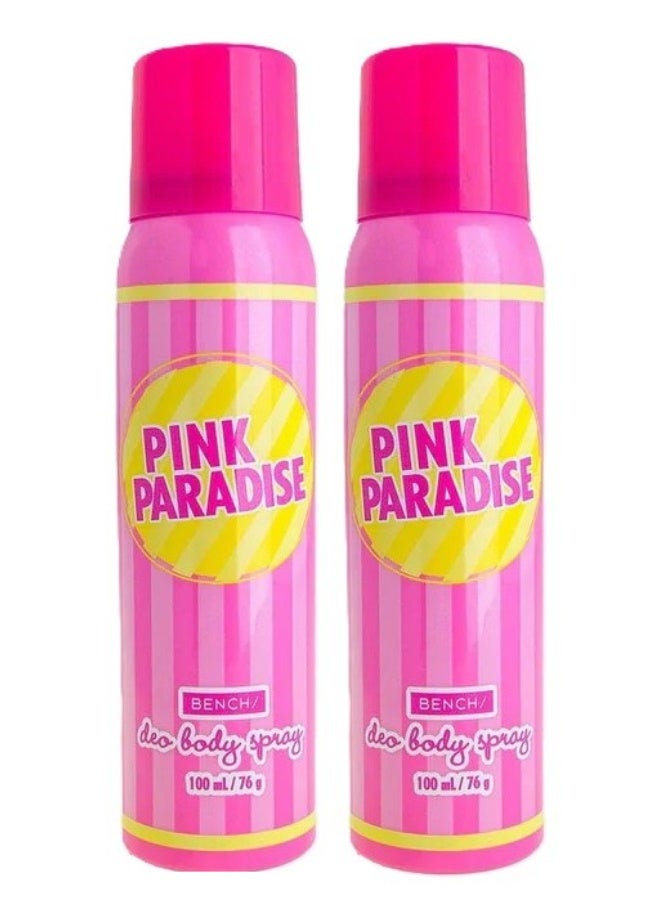 Bench 2Pcs Pink Paradise Deo Body Spray 100ml - Image 1