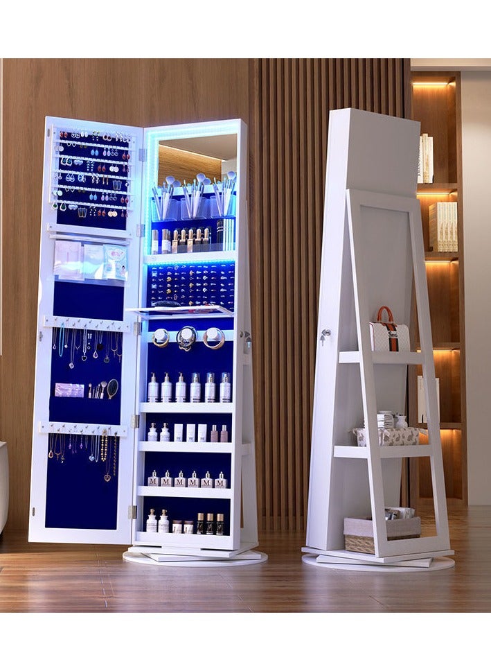 CityRiya-Long Full Length Mirror, Mirror Jewelry Cabinet, Jewelry Armoire Organizer Mirror, LED Jewelry Cosmetic Dressing Mirror Wall-Mount, Jewelry Makeup Storage Organizer, Floor Mirror  - Image 2