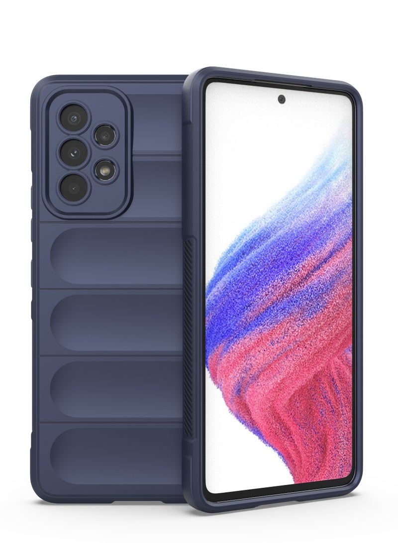 انبلاك جراب خلفي ماجيك متوافق مع سامسونج جالاكسي A53 الجيل الخامس 5G (ازرق داكن) - Image 1