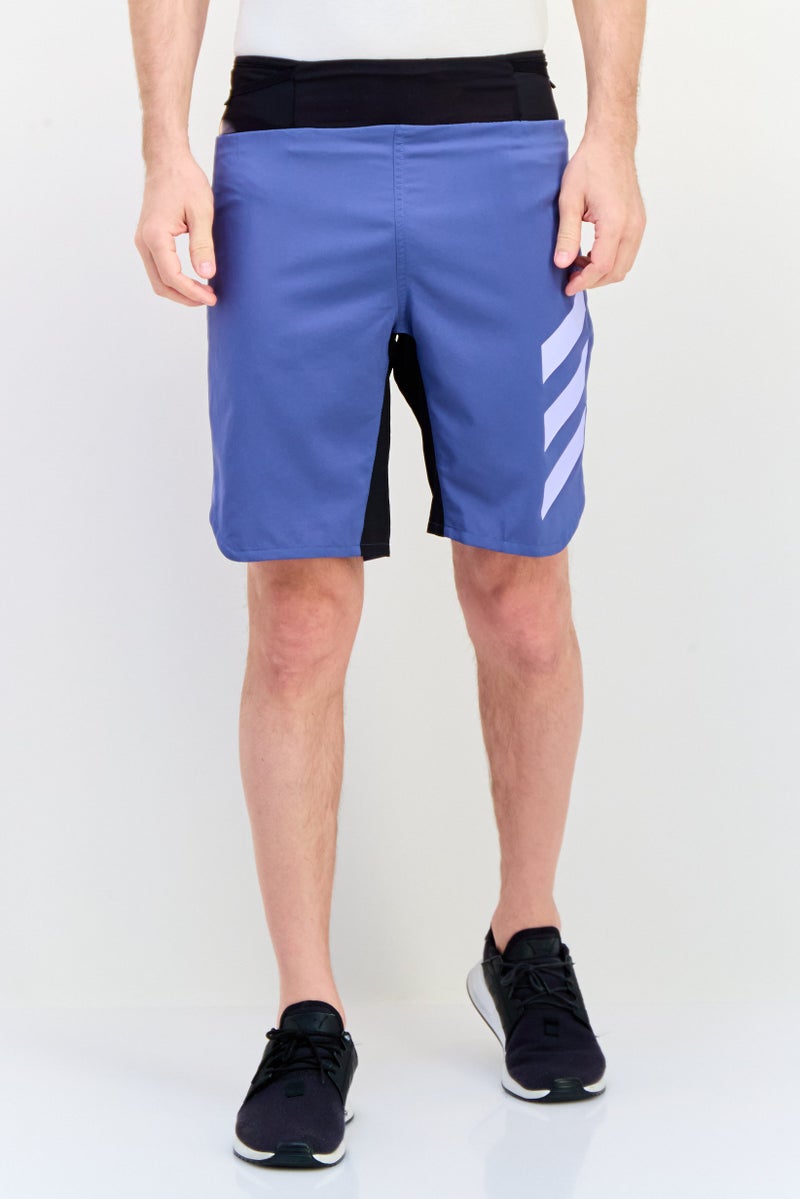 Adidas Men Regular Fit 9 Inseam Terrex Agravic Trail Running Shorts, Steel Blue - Image 1