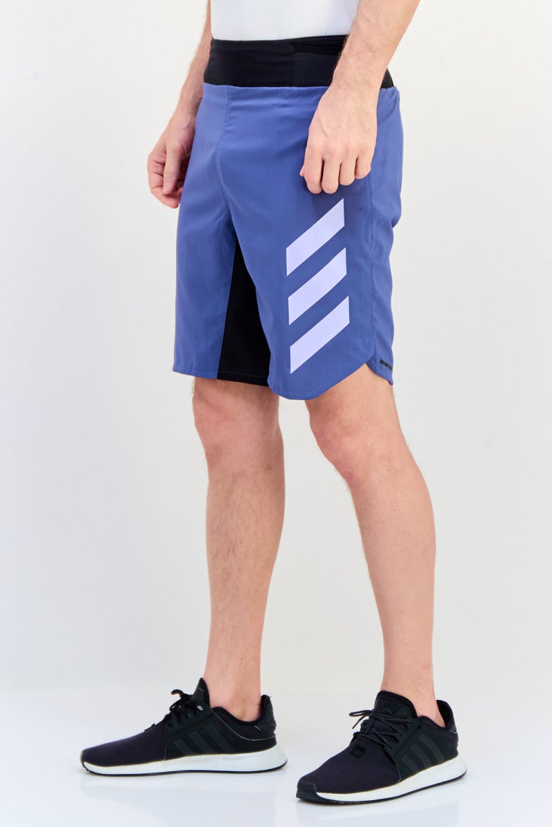 Adidas Men Regular Fit 9 Inseam Terrex Agravic Trail Running Shorts, Steel Blue - Image 2