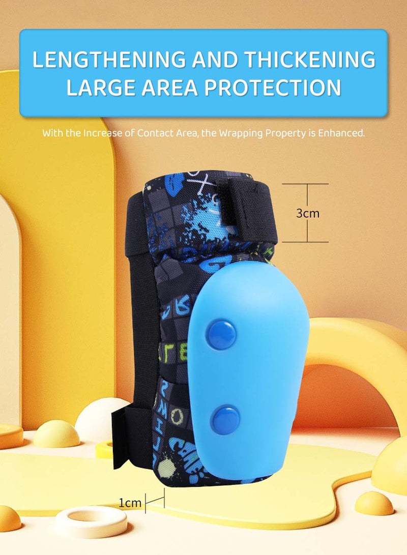 LEOKOR 7 IN 1 Kids Protective Gear Set,Adjustable Skateboard Skate Helmet with Protective Gear Knee Pads Elbow Pads Wrist Pads,for Youth Outdoor Sports,Scooter,Roller,Bike - Image 4