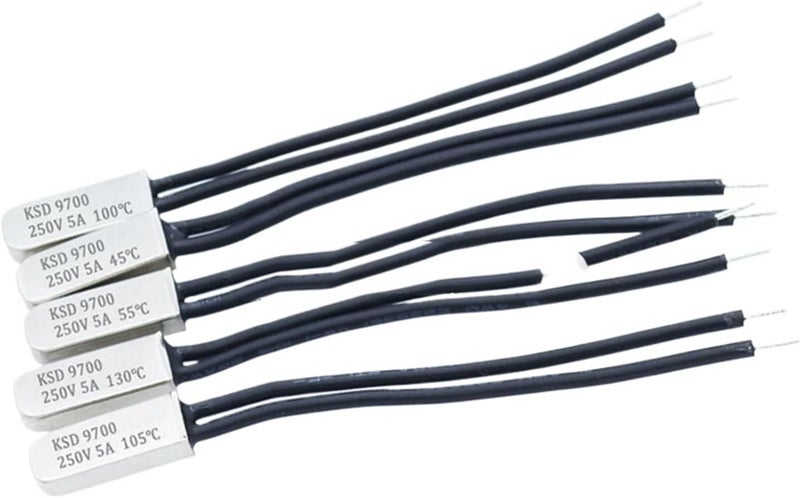 حماية حرارية من نوع ترموستات KSD9700 بجهود 250V ودرجات حرارة تتراوح بين 15C و95C (قطعة واحدة، إغلاق طبيعي، 45℃) - Image 2