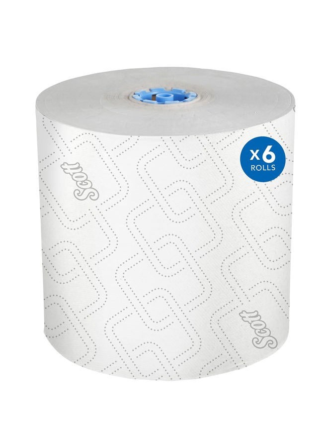 Scott Pro High-Capacity Hard Roll Paper Towels, Bulk (25702), Elevated Design, Absorbency Pockets, White, for ScottBrand Blue Core Dispensers (6 Rolls at 1,150' Each, 6,900'/Case)  - Image 1