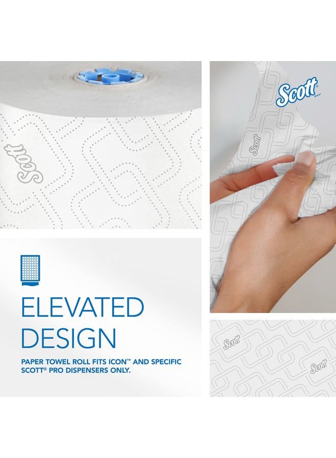 Scott Pro High-Capacity Hard Roll Paper Towels, Bulk (25702), Elevated Design, Absorbency Pockets, White, for ScottBrand Blue Core Dispensers (6 Rolls at 1,150' Each, 6,900'/Case)  - Image 3