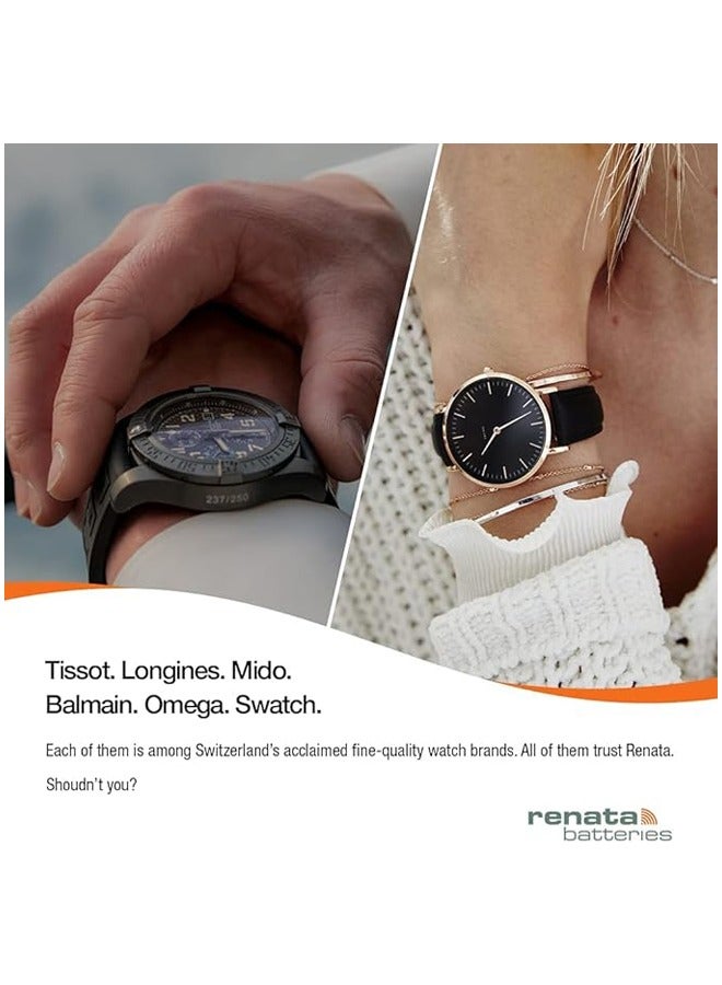 Renata wrist watch battery - Swiss made, 1.55V button cell, Renata long life battery, 317-1 piece, SR516SW - Image 3