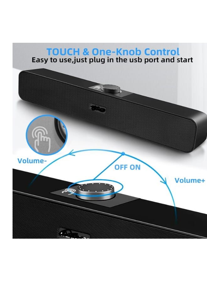 Computer PC Speakers, Bluetooth Sound bar Monitor Speakers, Wired USB-Powered, - Image 2