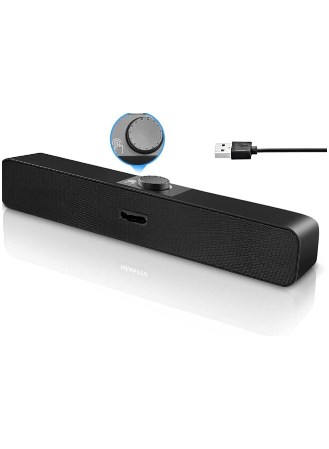 Computer PC Speakers, Bluetooth Sound bar Monitor Speakers, Wired USB-Powered, - Image 1
