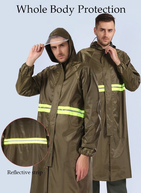 Long Raincoat Hooded Rain Poncho Lightweight Emergency Jacket for Men and Women Outdoor All-Sport Waterproof Breathable Anti-storm