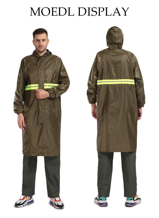 DUNISO - Long Raincoat Hooded Rain Poncho Lightweight Emergency Jacket for Men and Women Outdoor All-Sport Waterproof Breathable Anti-storm - Image 1