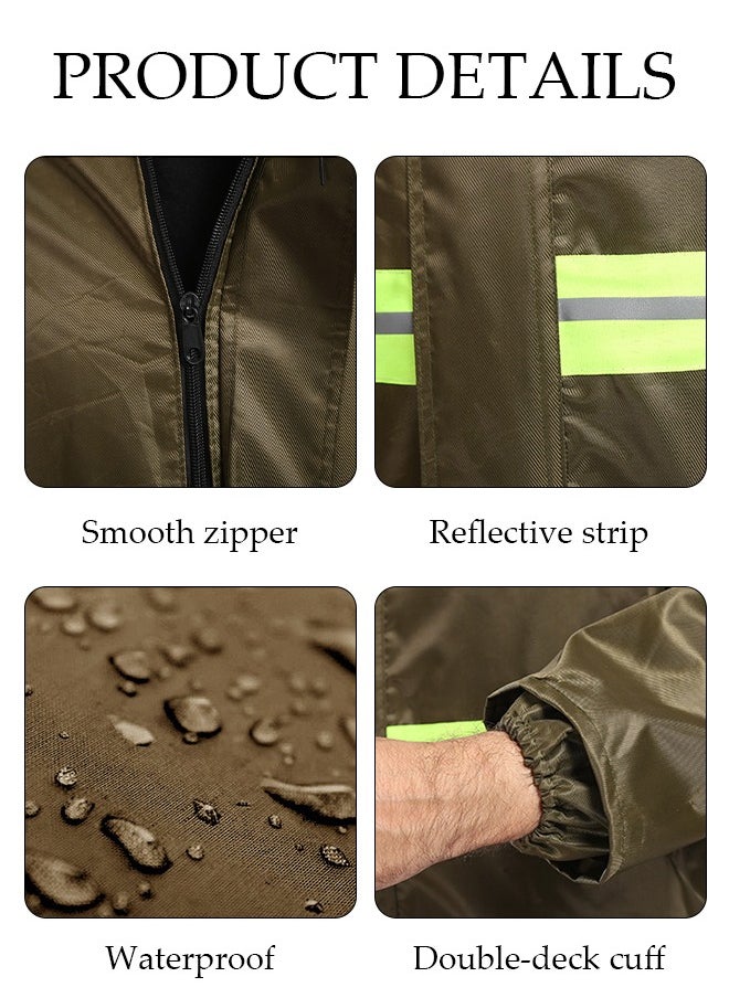 DUNISO - Long Raincoat Hooded Rain Poncho Lightweight Emergency Jacket for Men and Women Outdoor All-Sport Waterproof Breathable Anti-storm - Image 1