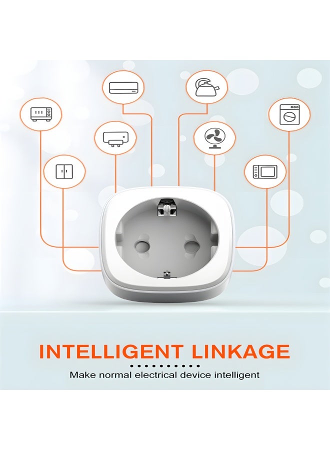 لدنيو LDNIO SEW1080 WiFi Smart Plug EU Socket – فيشة ذكية للتحكم عن بُعد مع قياس استهلاك الكهرباء، تايمر، دعم Alexa & Google – قدرة 4000W Max - Image 4