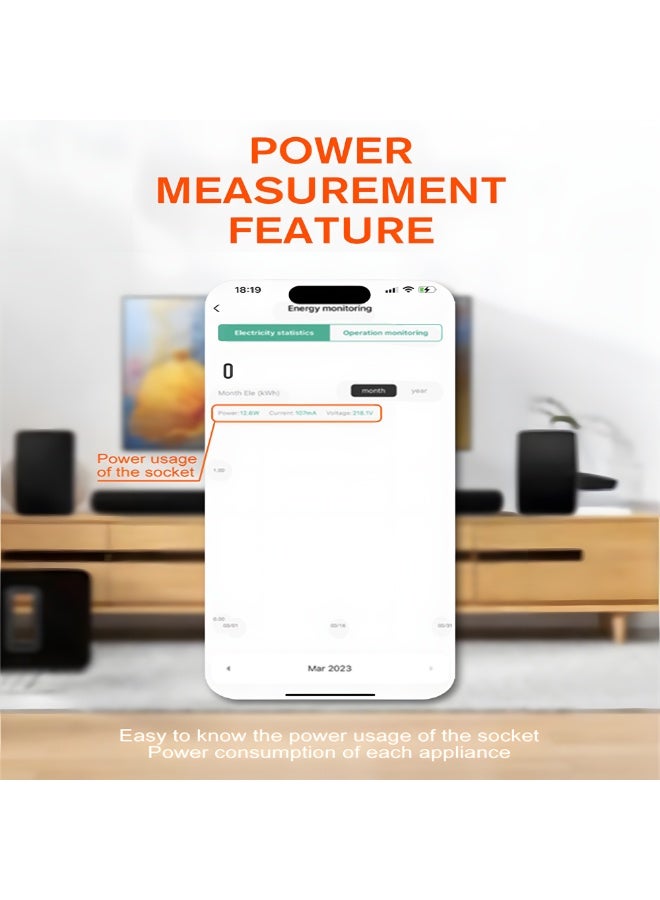 لدنيو LDNIO SEW1080 WiFi Smart Plug EU Socket – فيشة ذكية للتحكم عن بُعد مع قياس استهلاك الكهرباء، تايمر، دعم Alexa & Google – قدرة 4000W Max - Image 5