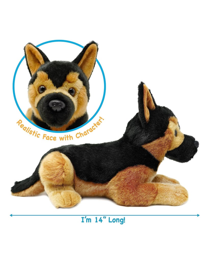VIAHART Viahart Gretchen The German Shepherd Soft Plush Toy for Kids | Huggable Stuffed Animals| Fluffy Toys for Baby, Children, Toddler | Polyester Fabric | Polypropelene Filling | Recommended Age 3+  - Image 2