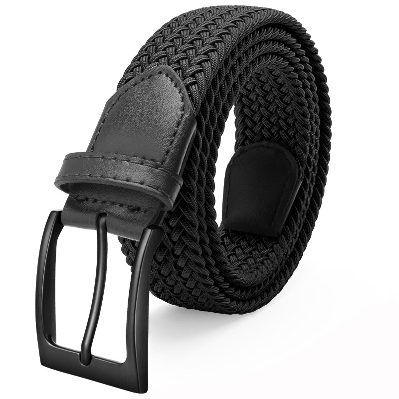 FAIRWIN Men's Golf Belt, Stretch Braided Elastic Woven Casual Jeans Belts 1 3/8" Nylon Web Work Belts for Men - Image 1