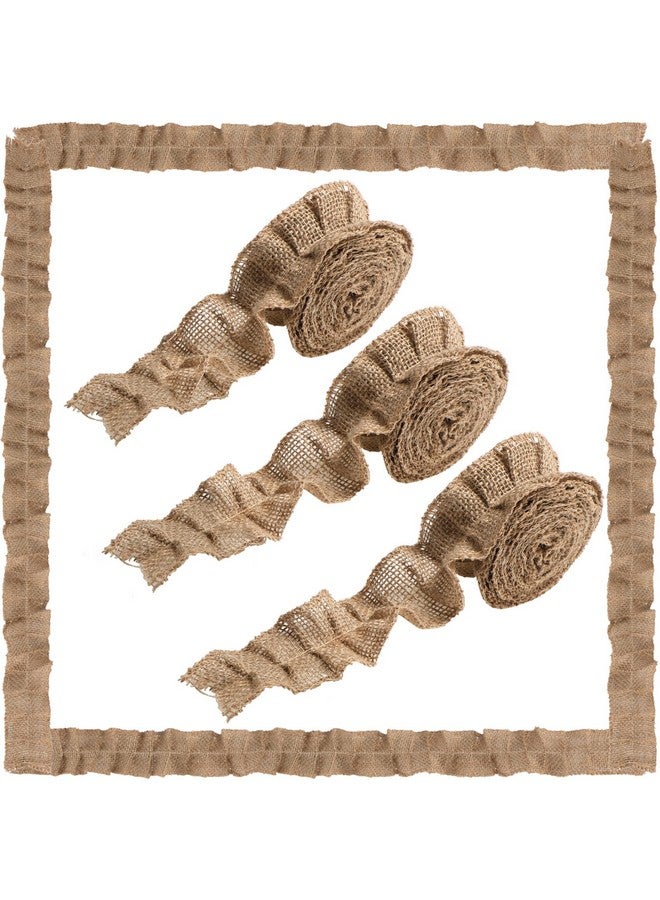 Irenare 6 Rolls Ruffled Bulletin Board Borders For Classroom Decor Farmhouse Classroom Decor Burlap Bulletin Borders Diy Border Trims Crafts Classroom Home Decoration (Light Brown 2 X 94.5 Inch) - Image 1