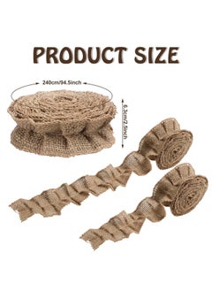 Irenare 6 Rolls Ruffled Bulletin Board Borders For Classroom Decor Farmhouse Classroom Decor Burlap Bulletin Borders Diy Border Trims Crafts Classroom Home Decoration (Light Brown 2 X 94.5 Inch)  - Image 2
