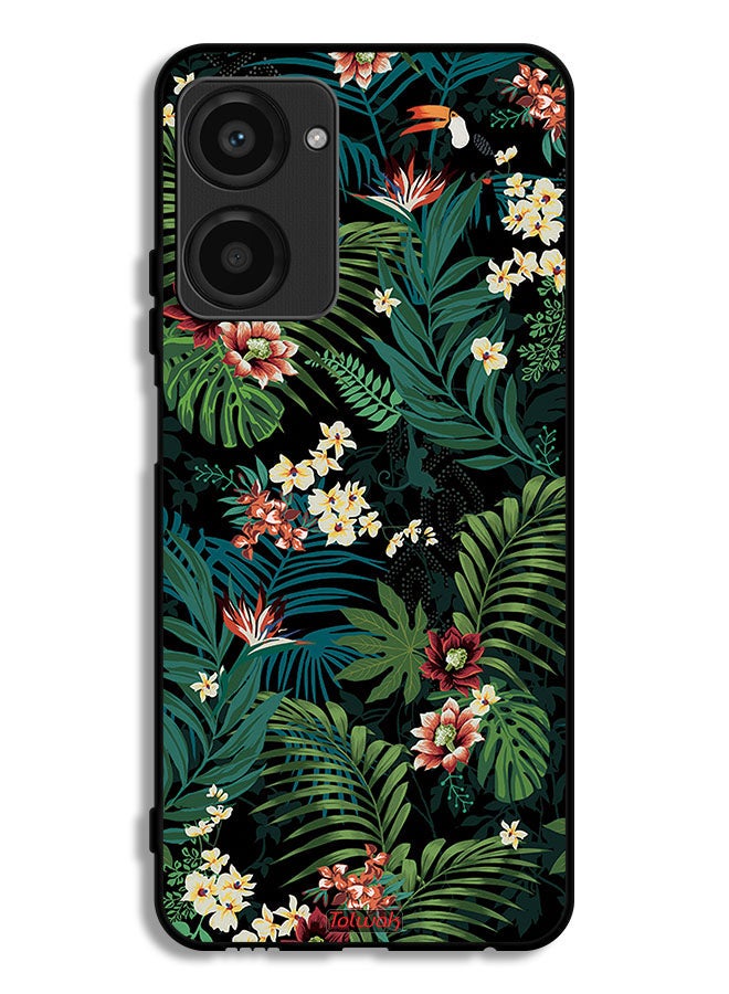 Tolwak Realme 10 Pro Protective Case Cover Tropical Leaves - Image 1