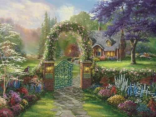 Ceaco Thomas Kinkade Inspirations Hummingbird Cottage 300 Piece Jigsaw Puzzle - Image 5