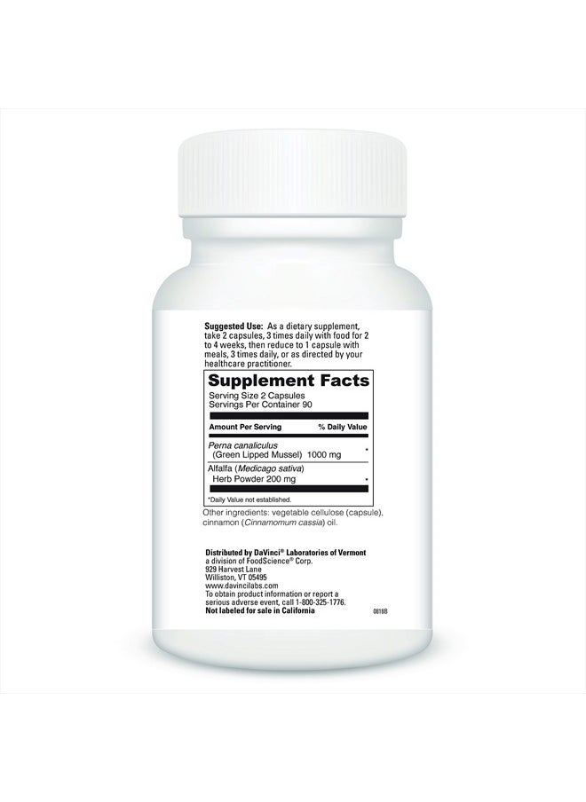 Davinci Labs Perna - Helps Support Joint Health with New Zealand Green Mussel, a Source of Omega-3, 6, 9 Fatty Acids, Glucosamine & Chondroitin - 180 Capsules (90 Servings)  - Image 3