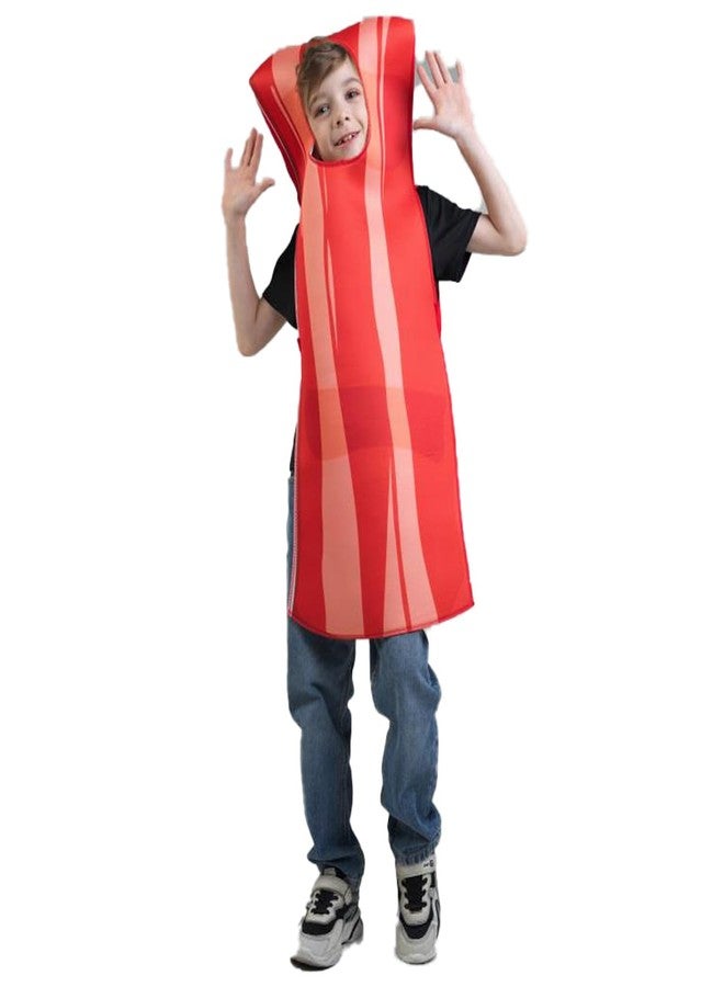DSplay Breakfast Bacon Costume Kids Cosplay Food Costumes Funny Halloween (8-14 years old) - Image 1