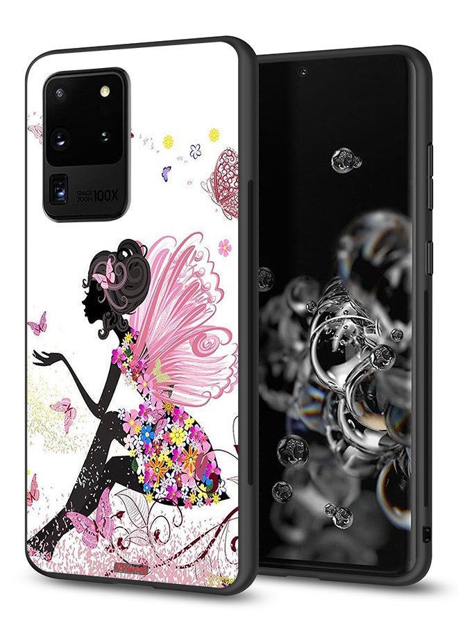 Tolwak Samsung Galaxy S20 Ultra 5G Protective Case Cover Butterfly Girl Artwork - Image 1