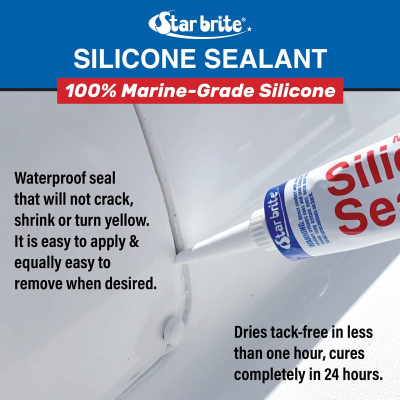 Star Brite سيليكون ستار برايت Sealant أبيض 10.3 أونصة (082121) - Image 1