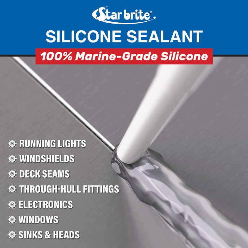 Star Brite سيليكون ستار برايت Sealant أبيض 10.3 أونصة (082121) - Image 3