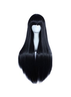 Akstore Akstore Wigs 32 inch Long Straight Anime Fashion Women's Cosplay Wig(Black)  - Image 4