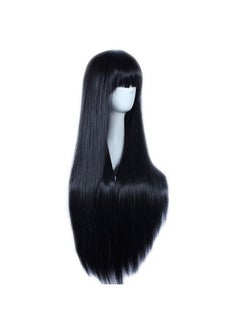 Akstore Akstore Wigs 32 inch Long Straight Anime Fashion Women's Cosplay Wig(Black)  - Image 3