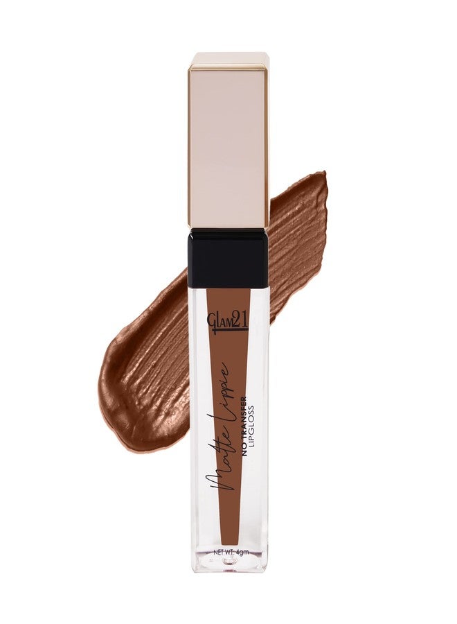 Glam 21 Glam21 Matte Lippie No Transfer Lip Gloss | Lightweight and comfortable| Creamy Matte Formula - 4 gm | Fire N Ice-09 - Image 1
