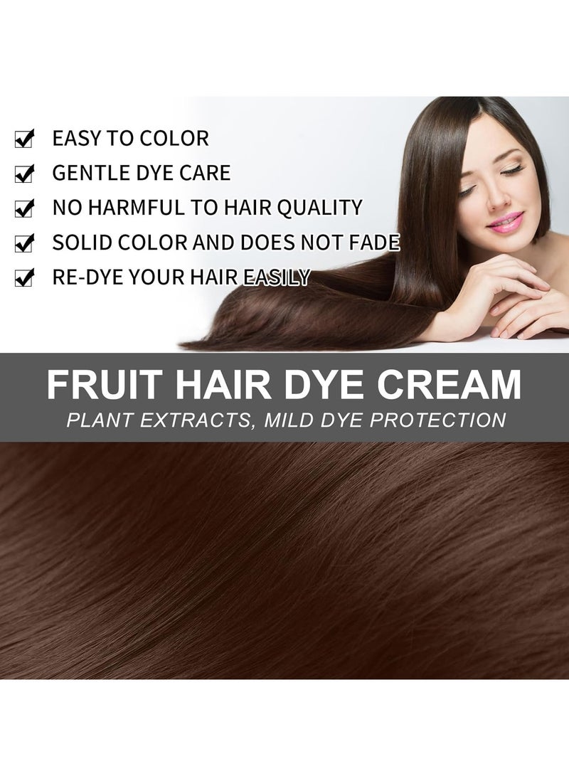 EELHOE Natural Fruit Hair Dye, Hair Dye, Black Fruit Hair Dye Cream, Fruit Dyeing Cream With Comb, Hair Dye for Grey Hair Coverage, Unisex - Image 2