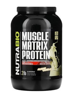 NutraBio Muscle Matrix Protein Alpine Vanilla 2 lb 907 g  - Image 1
