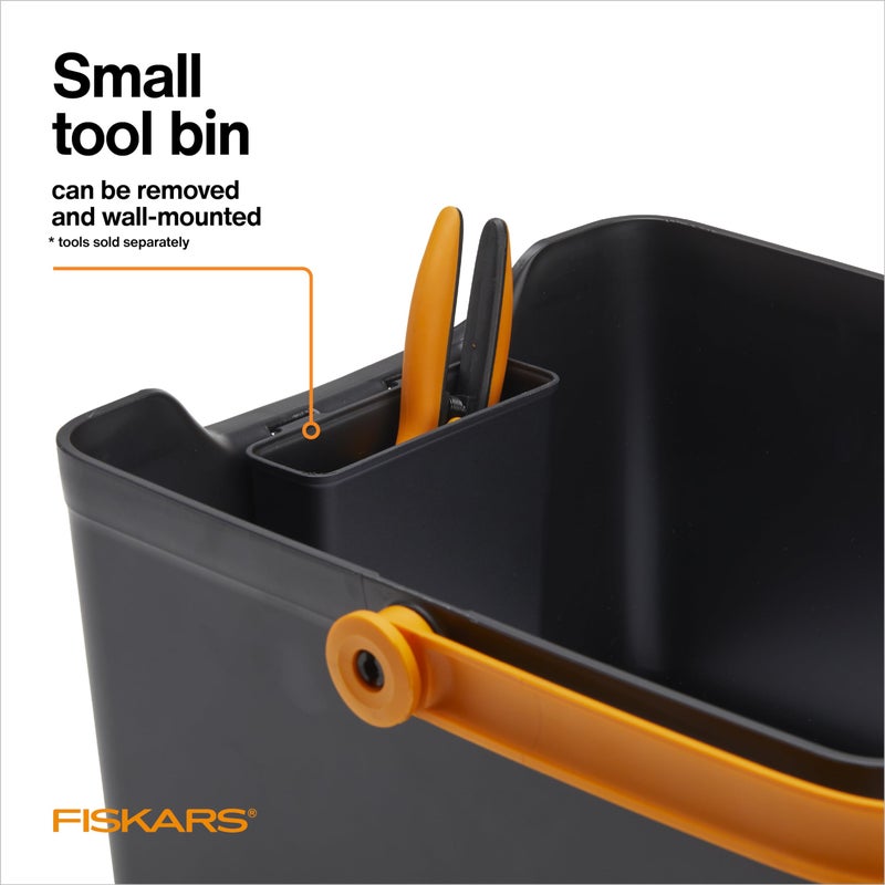 Fiskars Garden Tool Caddy with Removable Small Tool Storage for Indoor and Outdoor Gardening Use, Made with Recycled Plastic - Image 2