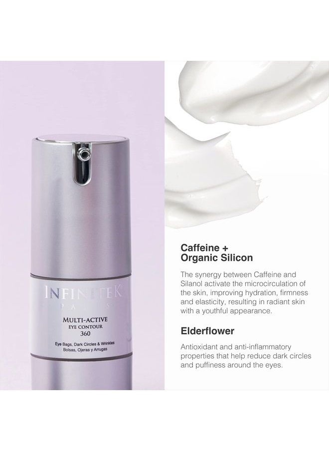 Infinitek - ® Paris, Multi-Active Collagen Eye Cream and Retinol Serum Eye Contour. Anti Aging - Reduces Wrinkles & Fine Lines, Fades Dark Spots. 0.50 Fl Oz - Image 1