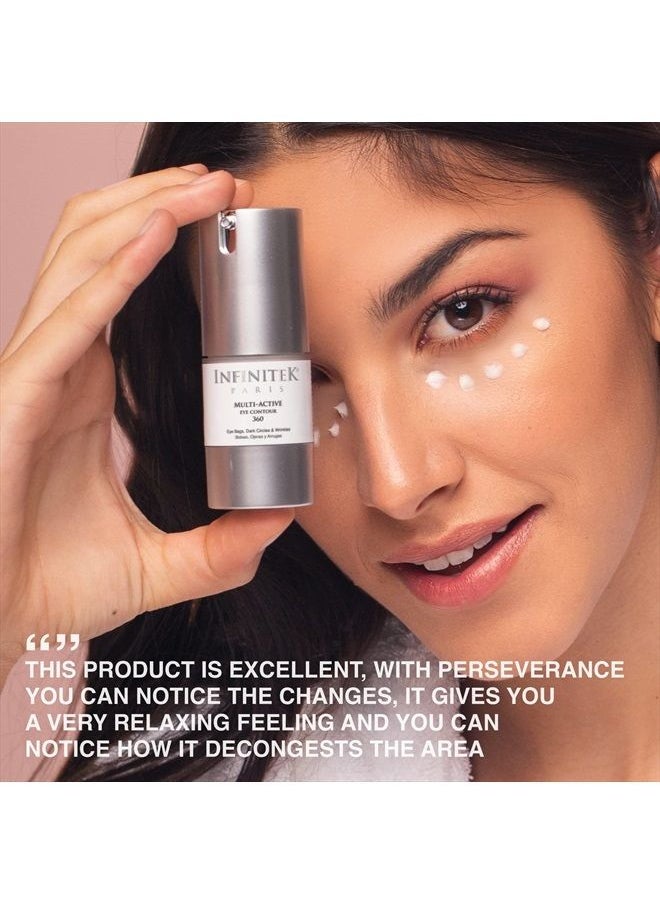 Infinitek - ® Paris, Multi-Active Collagen Eye Cream and Retinol Serum Eye Contour. Anti Aging - Reduces Wrinkles & Fine Lines, Fades Dark Spots. 0.50 Fl Oz - Image 1