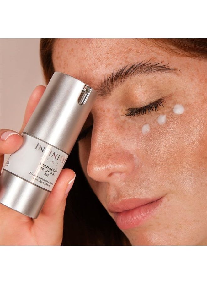 Infinitek - ® Paris, Multi-Active Collagen Eye Cream and Retinol Serum Eye Contour. Anti Aging - Reduces Wrinkles & Fine Lines, Fades Dark Spots. 0.50 Fl Oz - Image 1