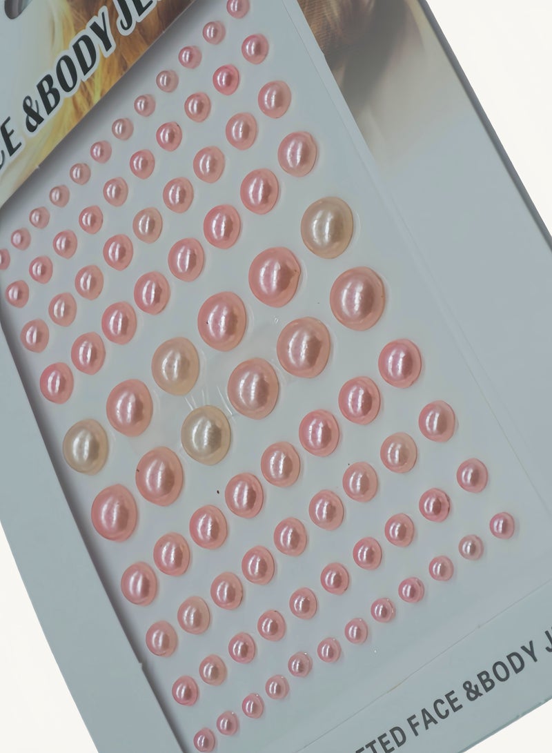 Pink round crystal diamond stickers face decoration stickers 3D three-dimensional stickers children's DIY decorations self-adhesive jewelry stickers colored diamond stickers - Image 2