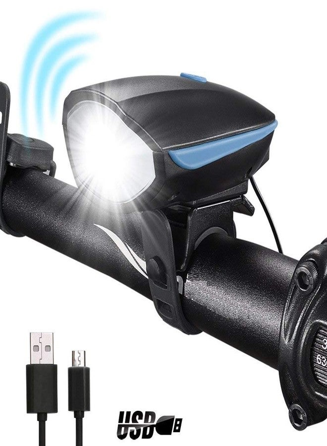 Just Mart مصباح أمامي LED للدراجة الهوائية وبوق 2 في 1 من جست مارت | مصباح مقاوم للماء بقوة 250 لومن مع بوق عالي الصوت بقوة 140 ديسيبل لتعزيز السلامة - Image 2