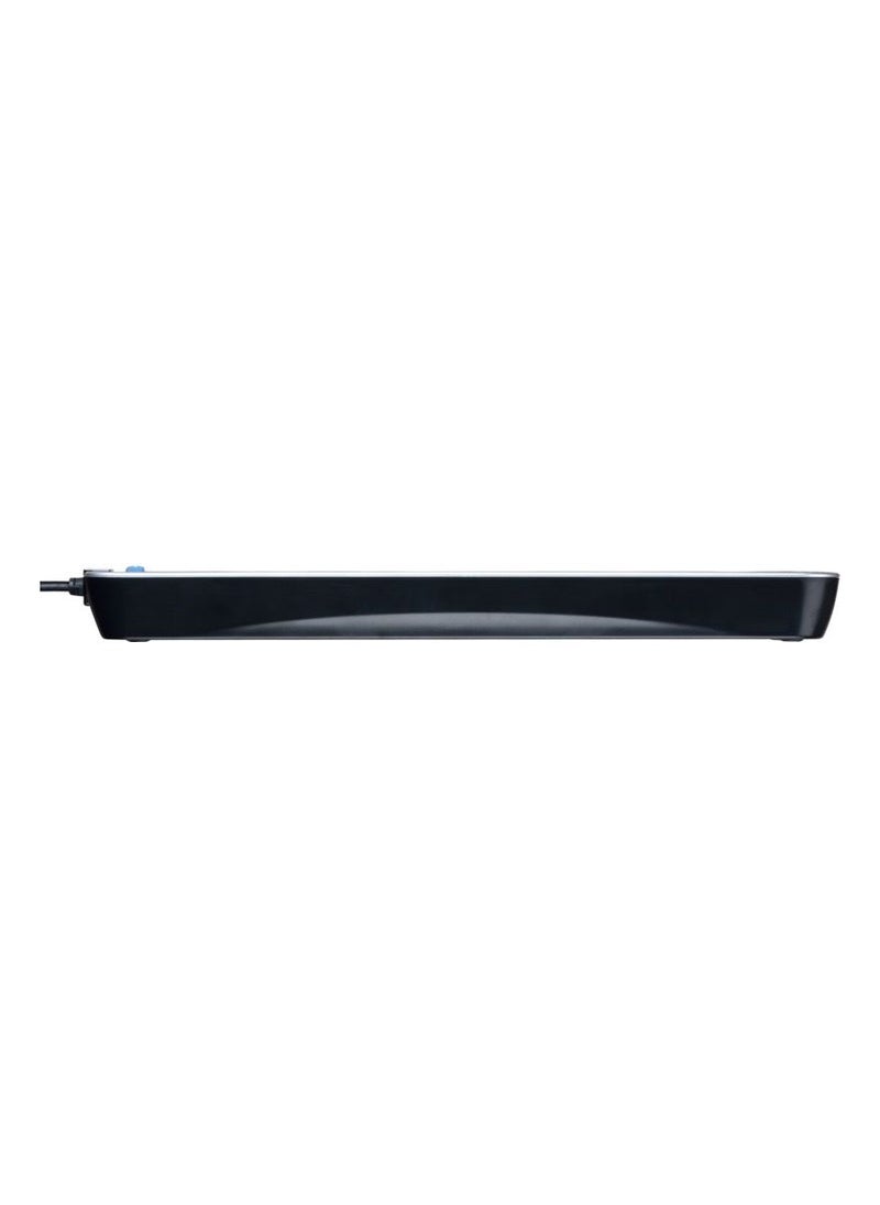 MASTERPLUG - High Gloss USB Extension Lead 4 Meter 4 Sockets 2 USB Surge Protection - Image 1