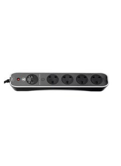 High Gloss USB Extension Lead 4 Meter 4 Sockets 2 USB Surge Protection