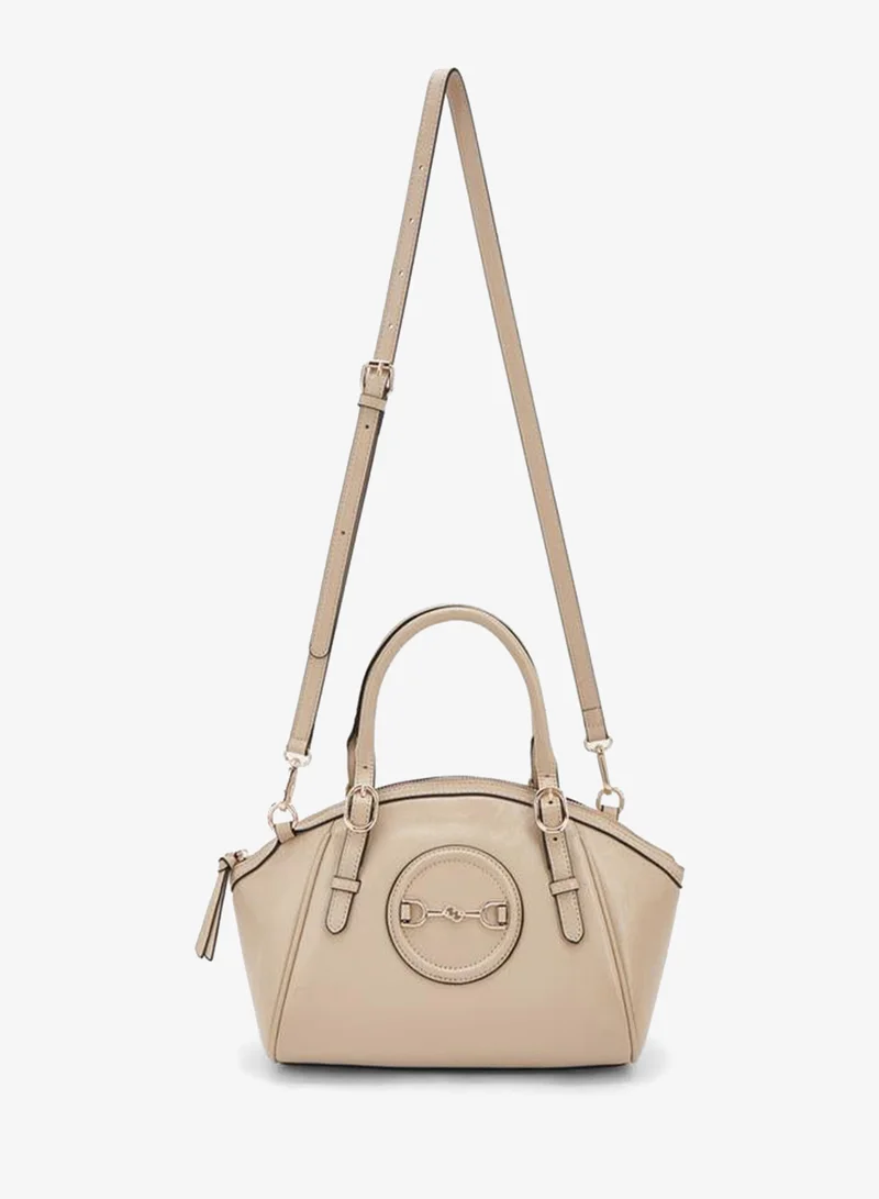 Celeste TAUPE Textured Tote Bag With Detachable Strap for Women | Best Price UAE