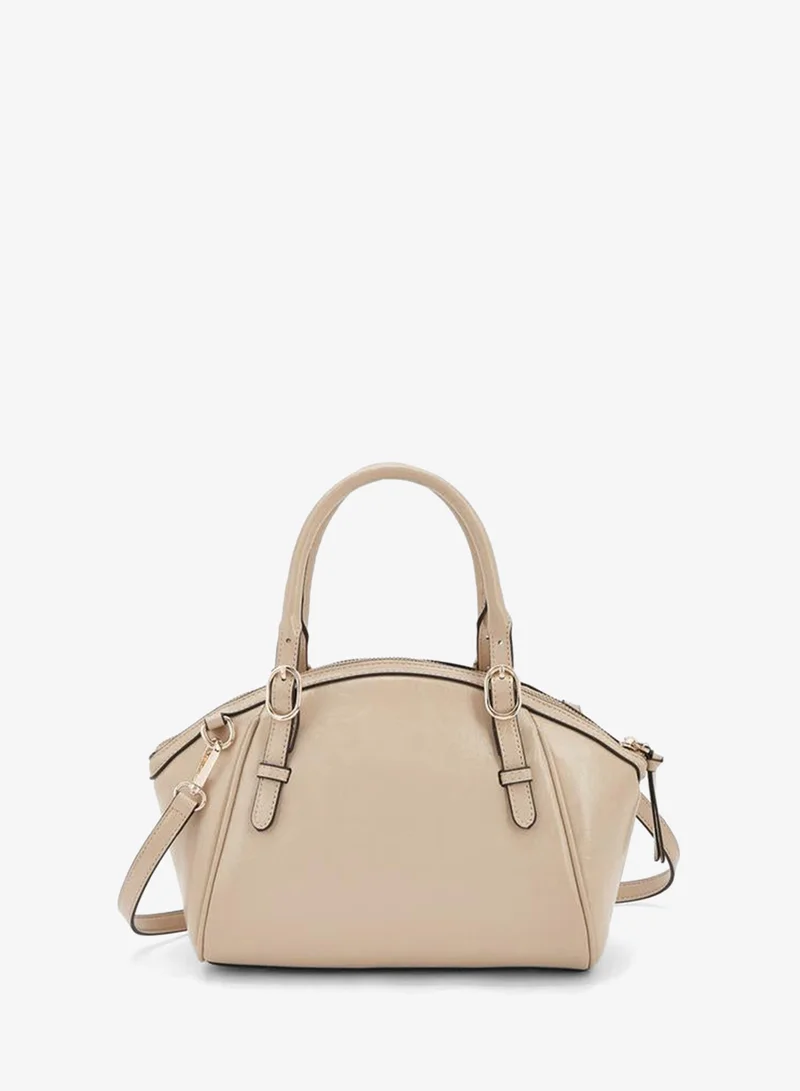 Celeste TAUPE Textured Tote Bag With Detachable Strap for Women | Best Price UAE