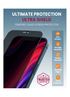 Moxedo Moxedo Ultra Shield Tempered Glass Screen Protector Privacy 9H Hardness Full Coverage Anti-Spy Protection with Auto-Align Easy Applicator Compatible For iPhone 12 Pro Max 6.7 inch  - Image 3