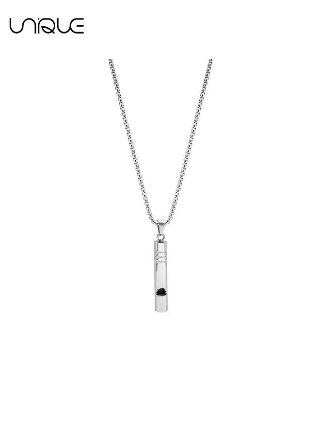 يونيك صافرة قلادة قلادة، التيتانيوم الصلب لا تتلاشى، تنوعا الرجال والنساء الهيب هوب شارع سترة سلسلة - Image 1