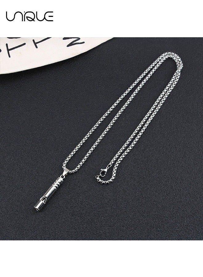 يونيك صافرة قلادة قلادة، التيتانيوم الصلب لا تتلاشى، تنوعا الرجال والنساء الهيب هوب شارع سترة سلسلة - Image 4