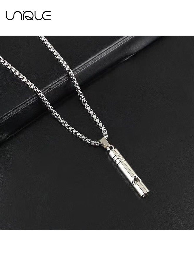 يونيك صافرة قلادة قلادة، التيتانيوم الصلب لا تتلاشى، تنوعا الرجال والنساء الهيب هوب شارع سترة سلسلة - Image 3