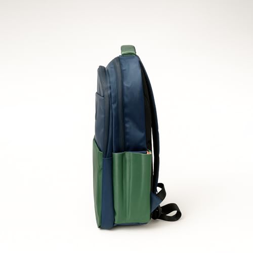 MONKEY TROOPERS Glide Plus Backpack for Men Women Boys Girls,16-inch Laptop, Water-resistant Multi-pockets College Casual Stylish Designer, Office, Travel, School, College (Navy-Dark Green) - Image 2