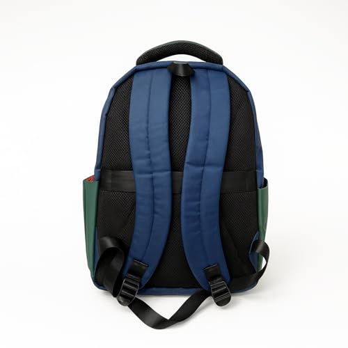 MONKEY TROOPERS Glide Plus Backpack for Men Women Boys Girls,16-inch Laptop, Water-resistant Multi-pockets College Casual Stylish Designer, Office, Travel, School, College (Navy-Dark Green) - Image 4