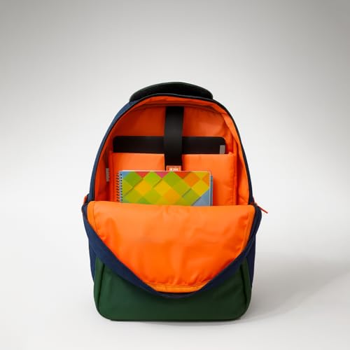 MONKEY TROOPERS Glide Plus Backpack for Men Women Boys Girls,16-inch Laptop, Water-resistant Multi-pockets College Casual Stylish Designer, Office, Travel, School, College (Navy-Dark Green) - Image 5